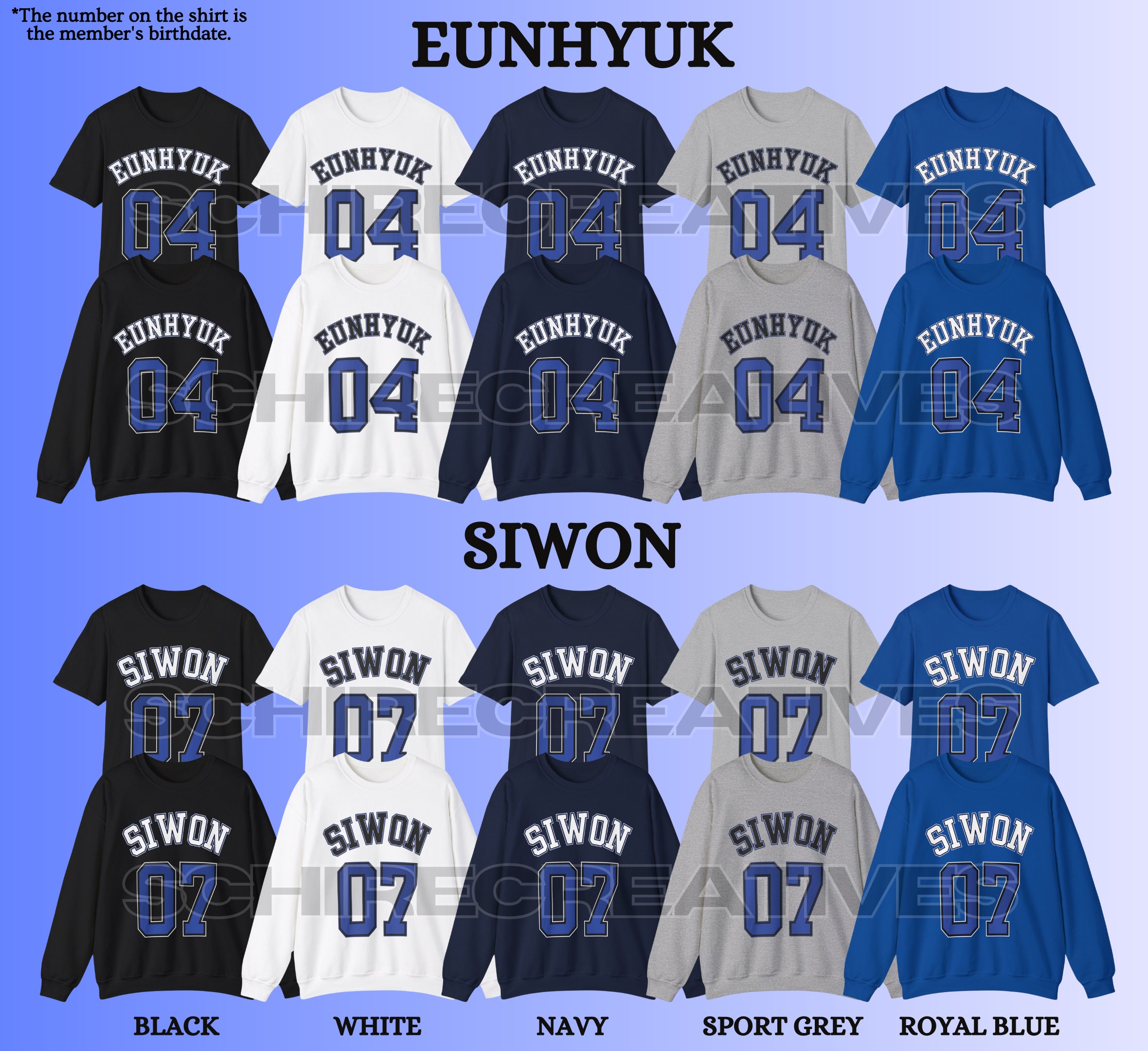 Super Junior Members Kpop Bias College Style Shirt and Sweatshirt