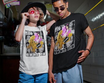 ジヒョ ユニセックス シャツ、ジヒョ グラフィック T シャツ、TWICE