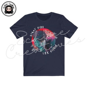 Stray Kids Lee Know Unisex Shirt, Lee Know Wolf Shirt, SKZ Lee Minho Shirt Navy