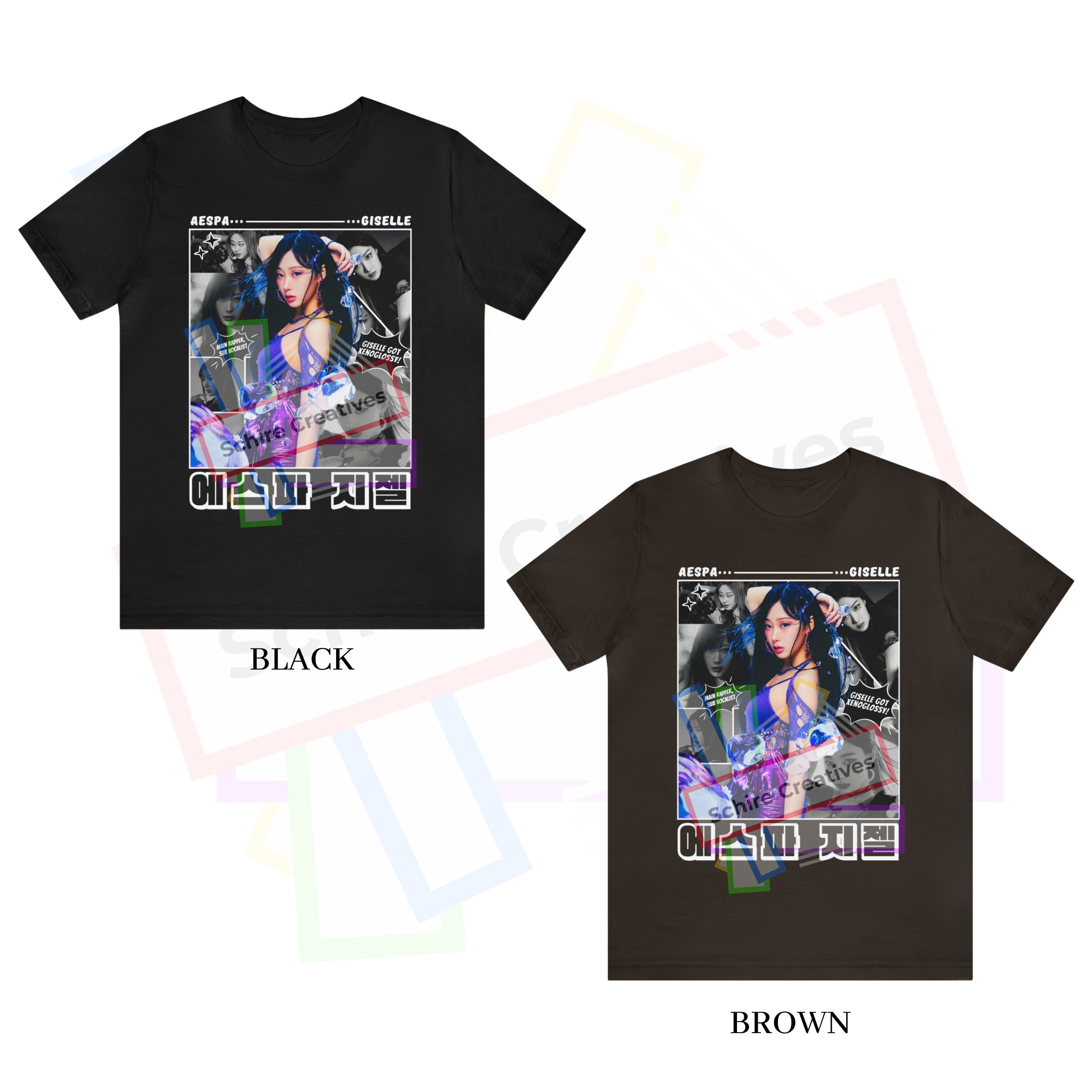 ジゼル ユニセックス シャツ、ジゼル グラフィック シャツ、Aespa