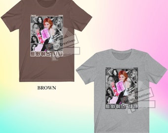 サナ ユニセックス シャツ、サナ グラフィック T シャツ、TWICE シャツ