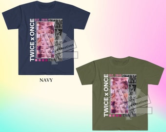 TWICE ユニセックス シャツ、TWICE ONCE グラフィック T シャツ - Etsy