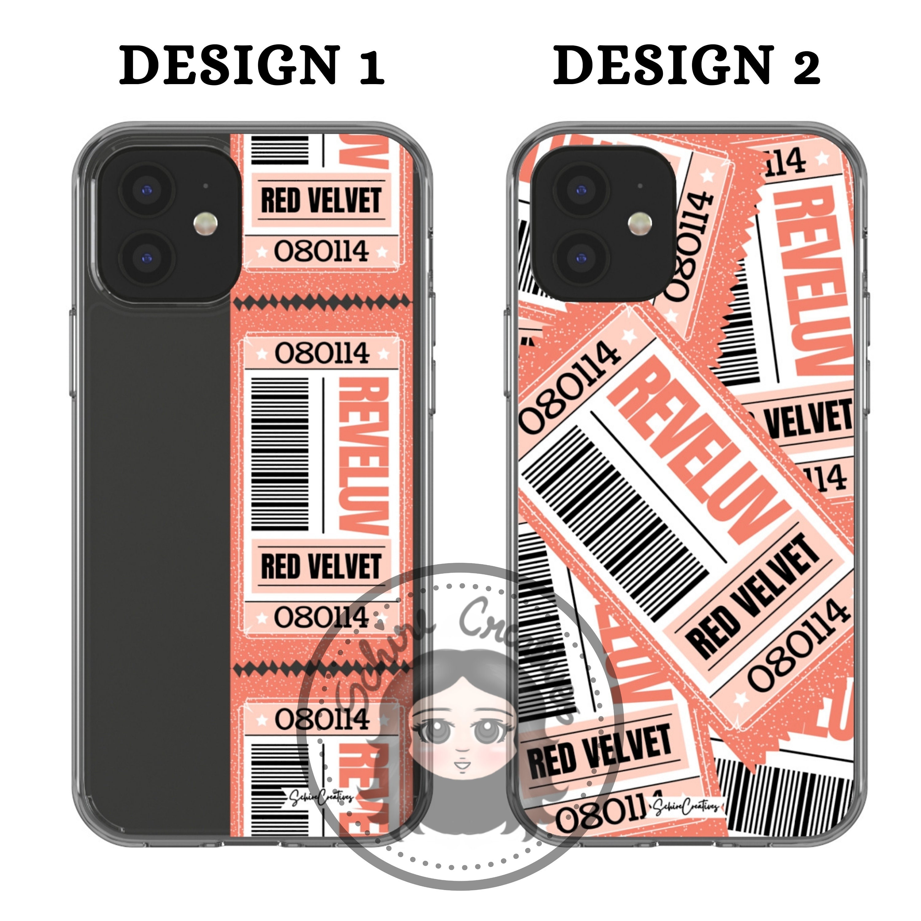 Reveluv Phone Case, Kpop Fandom Phone Case, Red Velvet Phone Case
