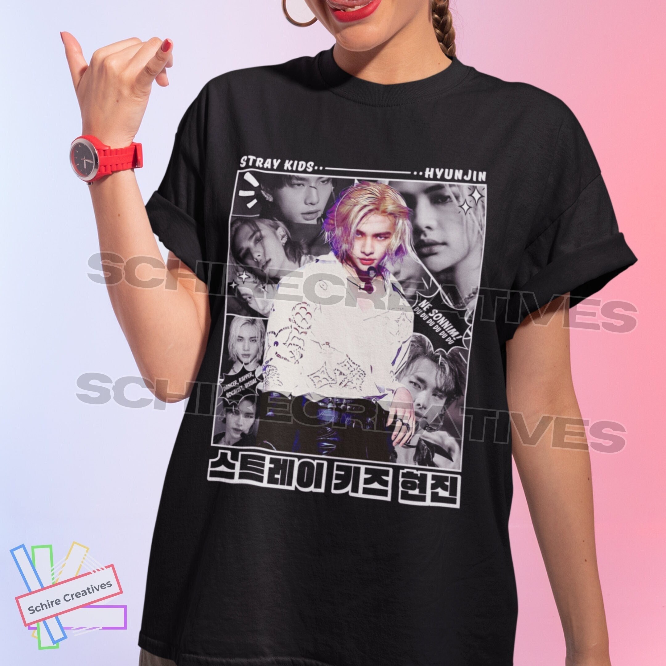 ヒョンジン ユニセックス シャツ、ヒョンジン グラフィック T シャツ