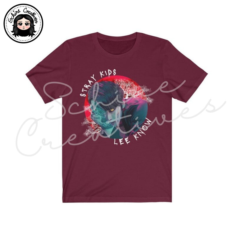 Stray Kids Lee Know Unisex Shirt, Lee Know Wolf Shirt, SKZ Lee Minho Shirt Maroon