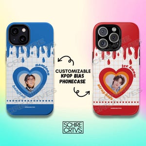 CUSTOMIZABLE Kpop Melting Ice Cream Heart Case, Kpop Bias Phone Case, Kpop Aesthetic Phone Case, Custom Phone Cases, Personalized Phone Case