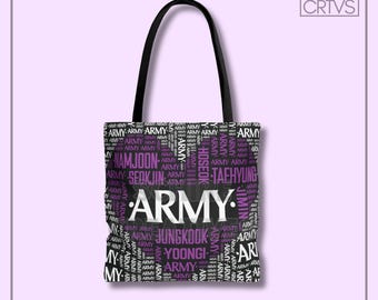 Sac fourre-tout inspiré des ARMYs, sac fourre-tout inspiré de la K-Pop, sac de concert Bangtan
