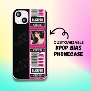 CUSTOMIZABLE Kpop Bias Phone Case, Custom Phone Cases, Kpop Ticket Phone Case
