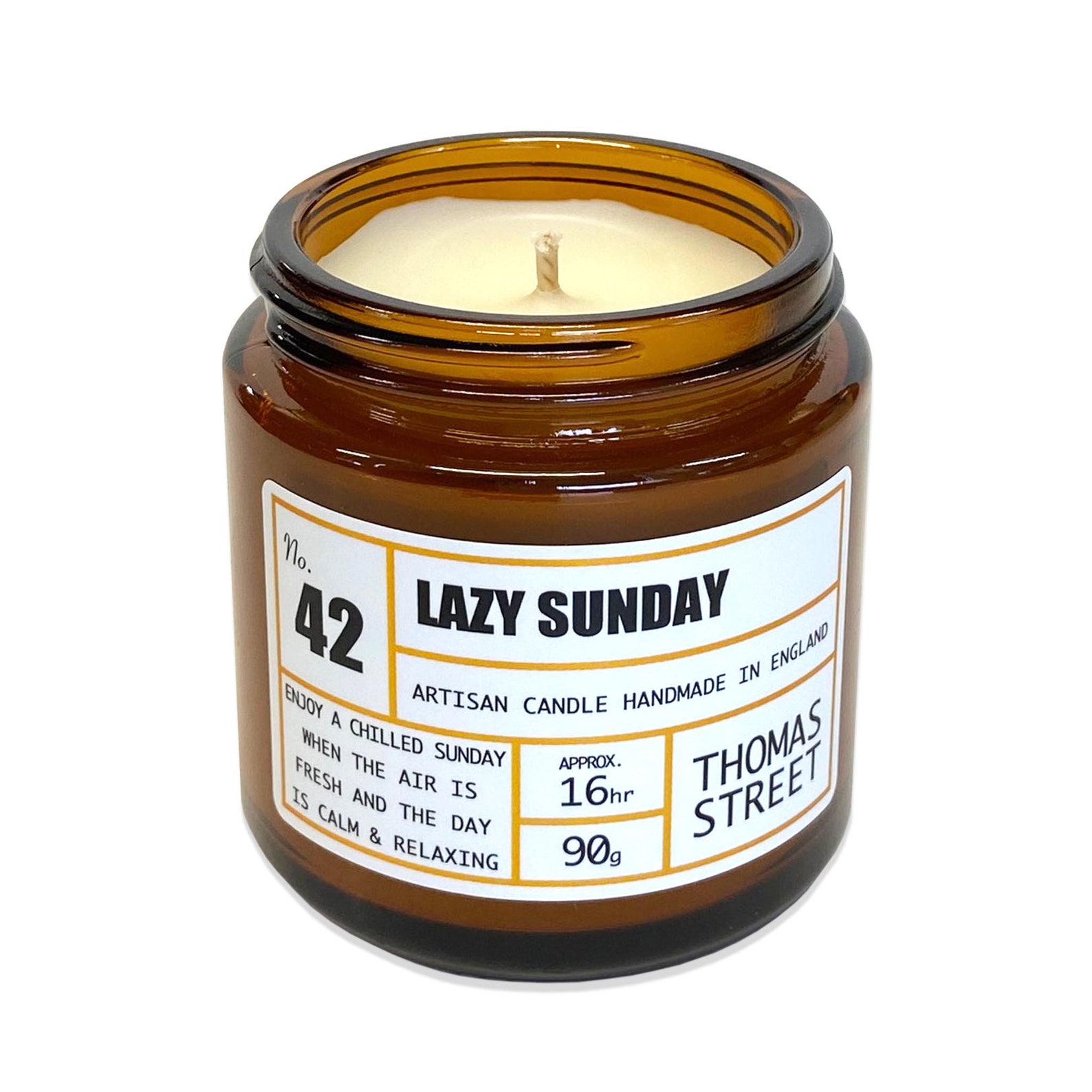 LAZY SUNDAY Fragrance . 90g Candle . Thomas Street Candle Co. Etsy UK