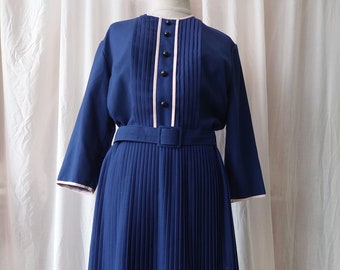 Vintage Kleid Gr. 40 original 50er 60er Jahre Faltenrock Midcentury