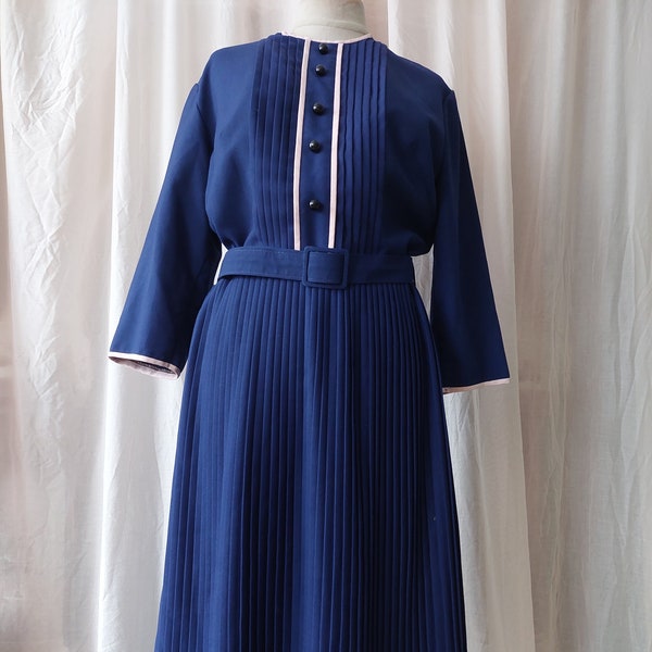 Vintage Kleid Gr. 40 original 50er 60er Jahre Faltenrock Midcentury