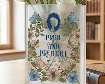 Pride and Prejudice Book Vase, Jane Austen Gifts, Literary Vase, Classic Novel Lover Gift, Bookish Home Decor, Readers Book Vase