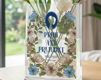 Pride and Prejudice Book Vase, Jane Austen Gifts, Literary Vase, Classic Novel Lover Gift, Bookish Home Decor, Readers Book Vase
