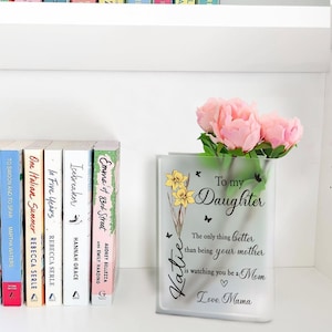 To My Daughter Happy Mothers Day Personalized Vase, Flower Vase, The Only Thing Better Than Being Your Mother, Anniversary Gift For Daughter