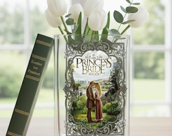 Princess Bride Inspired Book Vase, Fantasy Romance Decor, Fairytale Cottagecore Vase, Book Lover Gift, Storybook Floral Display