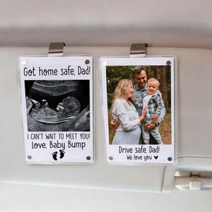 Drive Safe Daddy Visor Clip, Personalized Dad Photo Car Visor Clip, Car Polaroid Any Image, Safe Driving Gift, Fathers Day Gifts Grandpa Dad