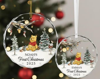 くまのプーさん 赤ちゃんの初めてのクリスマスオーナメント：陶器の