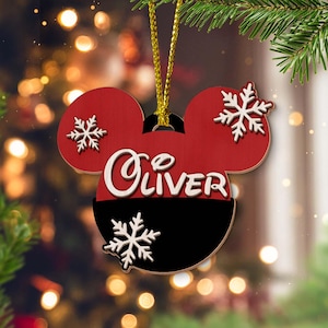 Personalized Mickey Christmas Ornament, Mickey Mouse Ornament, Custom Name Ornament 2024, Disney Christmas Ornament, Mickey Holiday Gift