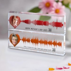 Sound Wave Art, Voice Recording Gift, Song Gift for Mom, New Mom Gift, Mothers Day Gift from Daughter, Mom birthday Gift, Song Plaque