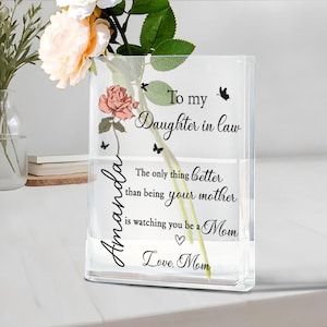 Personalized Mother Daughter In Law Flower Vase, The Only Thing Better Than Being Your Mother, New Mom Gift, Mother&#39;s Day Gift for Daughter