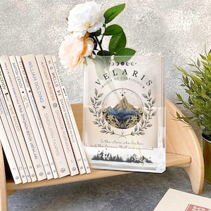 Velaris Stadt des Sternenlichts Acotar Buchvase, Dornen und Rosen Gericht der Träume Merch, Das Nachtgericht Geschenk für sjm Liebhaber, Bibliothek Bücherwurm Geschenk