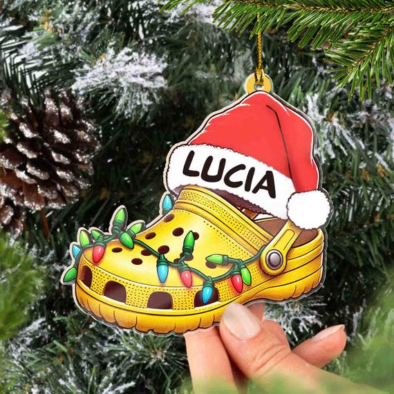 Crocin Around the Christmas Tree Ornament, Crocs Christmas  display picture 1