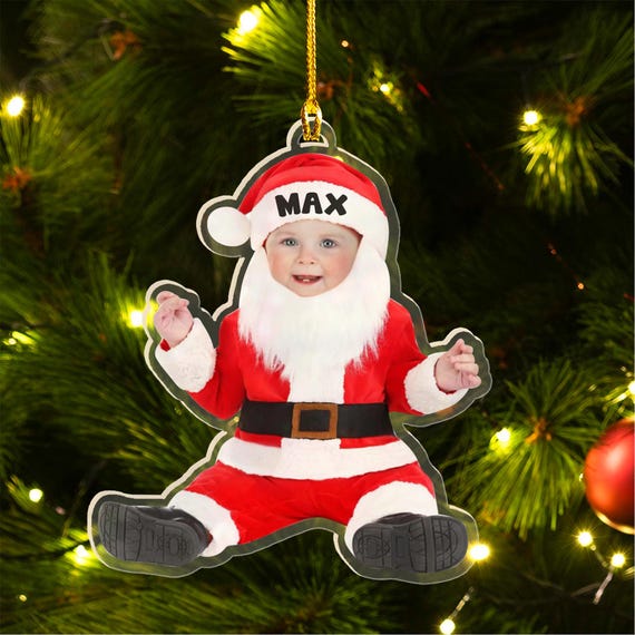 Adorno navideño personalizado para el primer bebé, adornos con