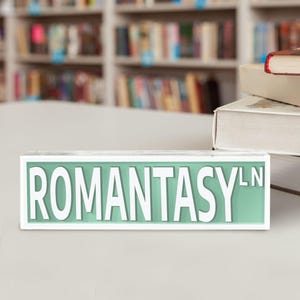 Library Sign, Gift for Book Lover, Custom Text Plate, Bookish Decor, Book Sign, Sign for Bookshelf, Personalized Gift, Library Decor Smut St