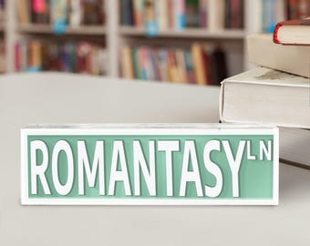 Library Sign, Gift for Book Lover, Custom Text Plate, Bookish Decor, Book Sign, Sign for Bookshelf, Personalized Gift, Library Decor Smut St