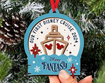 Personalizowana ozdoba rejsowa Disney Myszka Miki i Przyjaciele, ozdoba świąteczna na rejs rodzinny Disney 2024, prezent na kabinę rejsową, dekoracja choinkowa