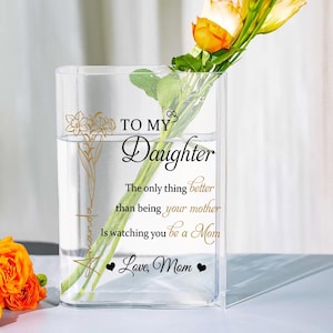 The Only Thing Better Than Being Your Mother Vase, Daughter Flower Vase, New Mom Gift, Mother&#39;s Day Gift, Daughter Gift from Mom, Book Vase