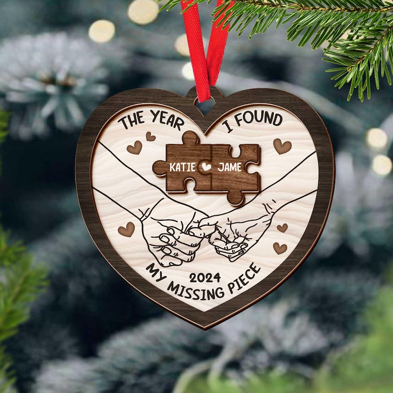 The Year I Found My Missing Piece Couples, Couple Christmas Ornament