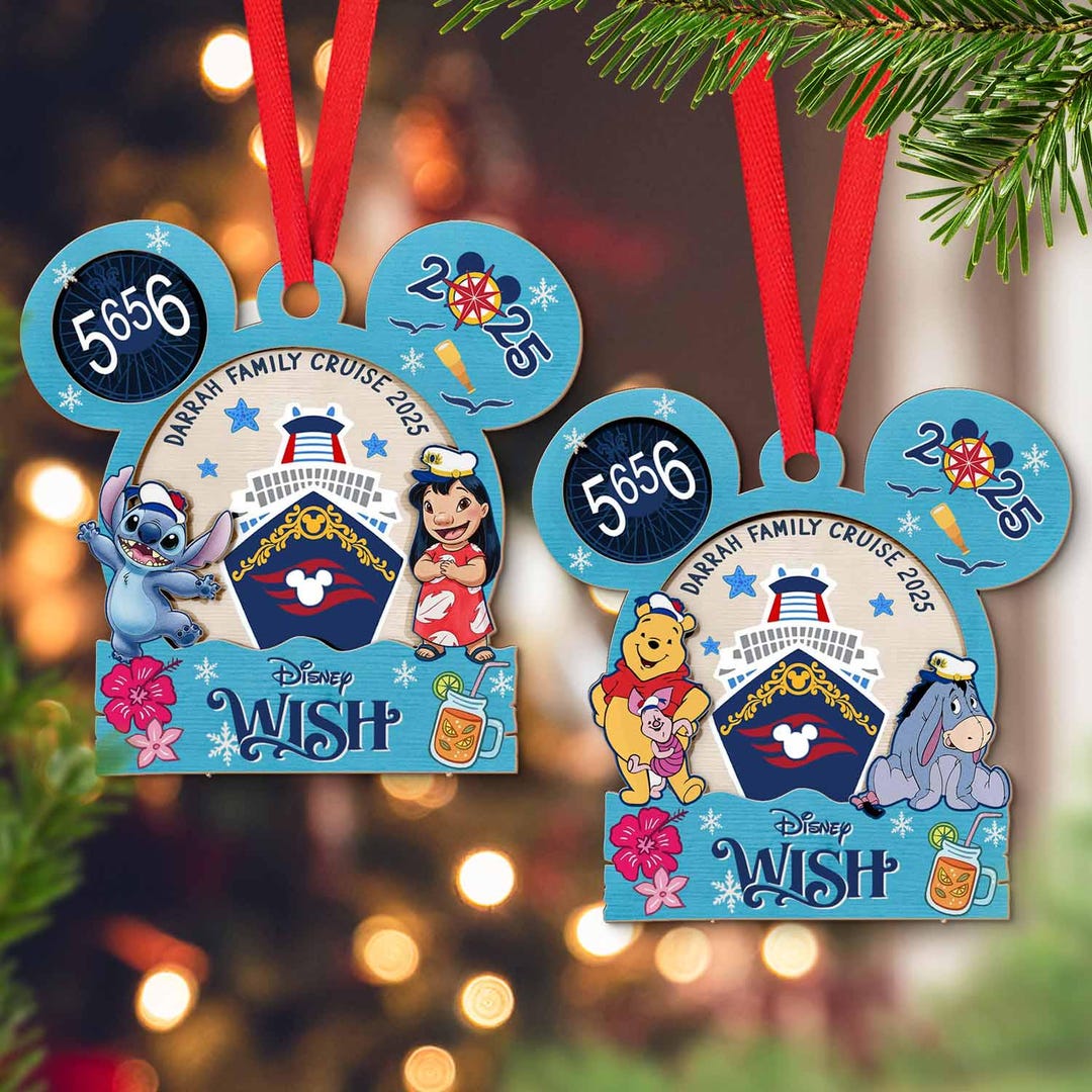 Disney Cruise Ornament 2025, Personalized Family Vacation Keepsake