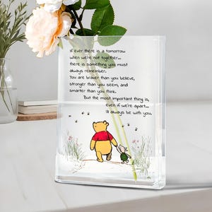Si alguna vez hay un mañana en el que no estemos juntos... Winnie the Pooh y Piglet Regalo de amistad Mejor amigo Libro Jarrón Regalo de despedida