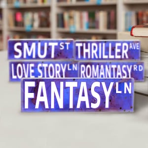 Bookish Street Book Sign Self Standing | Bookshelf Decor, Street Sign, Library Sign, Book Lovers Gift, Book Nook, Reader Gift