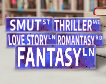 Bookish Street Book Sign Self Standing | Bookshelf Decor, Street Sign, Library Sign, Book Lovers Gift, Book Nook, Reader Gift