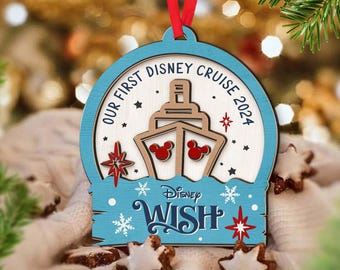 Disney Christmas Ornament, Disney Cruise Very Merry Time Cruises Ornament, Family First Cruise Ornament, Disney Family Christmas Tree Gifts