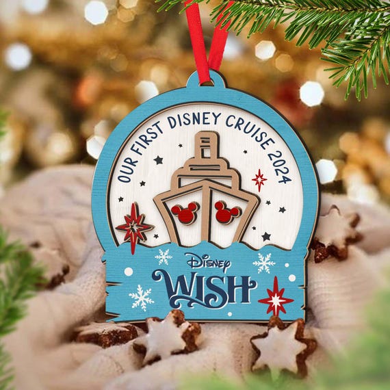 【新品】Wish号限定 クリスマスオーナメント ディズニークルーズ ディズニークリスマスオーナメント、ディズニークルーズベリーメリー