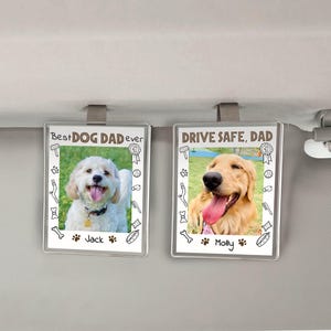 Benutzerdefinierte Sonnenblende Clip, personalisierte Hund Papa Visierclip, Foto Auto Visierclip, Auto Dekoration, Haustier Liebhaber Geschenk, Katzen Geschenk, Geschenke für Hundemama