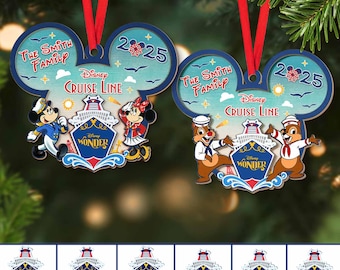 Souvenir personnalisé de croisière Disney, décoration de Noël personnalisée Cruise Line, cadeau de voyage, croisière en famille Disney, cadeaux Fish Extender