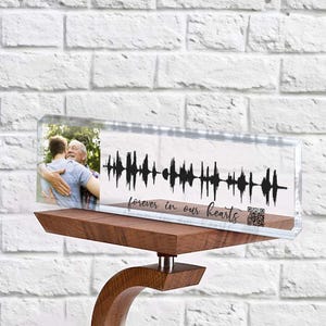 Soundwave Art QR Code, Voice Recording Personalized Gifts, Personalized Memorial Gift for Loss of Father, Sympathy Gift for Loss of Mother