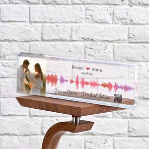 Soundwave Art QR Code | Song Plaque CUSTOM | Sound Wave with QR Code | Anniversary Gift | Couple Gift | Personalized Gift