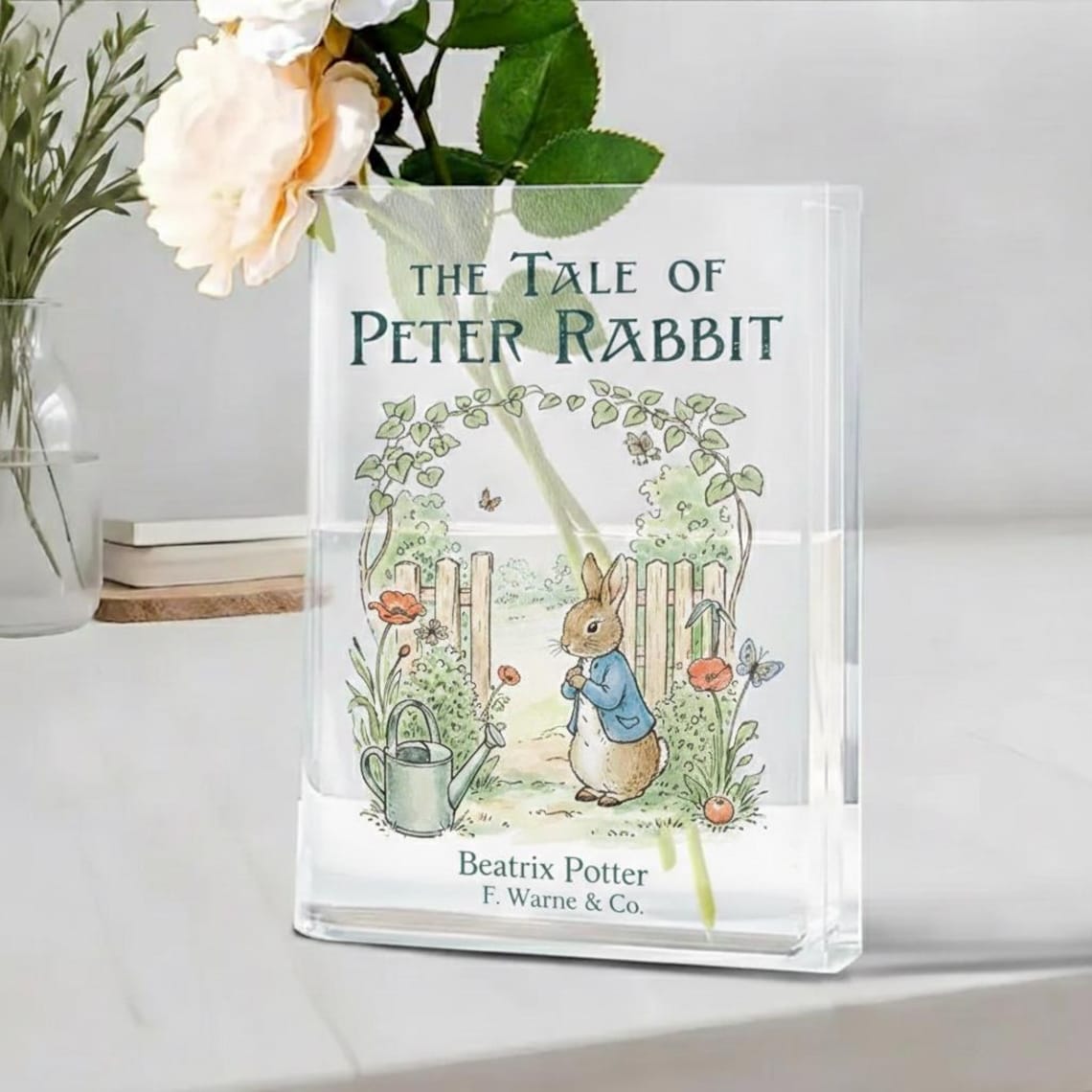 Peter Rabbit Vases Peter Rabbit Book Vase, Beatrix Potter Inspired Acrylic Book Flower ...