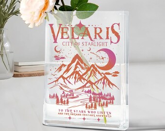 Velaris City of Starlight Acotar Book Vase, Thorns And Roses Court Of Dreams Merch, The Night Court gift for sjm lover, Library Bookish Gift