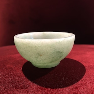 Natural Light Green Jade Gemstone Bowl