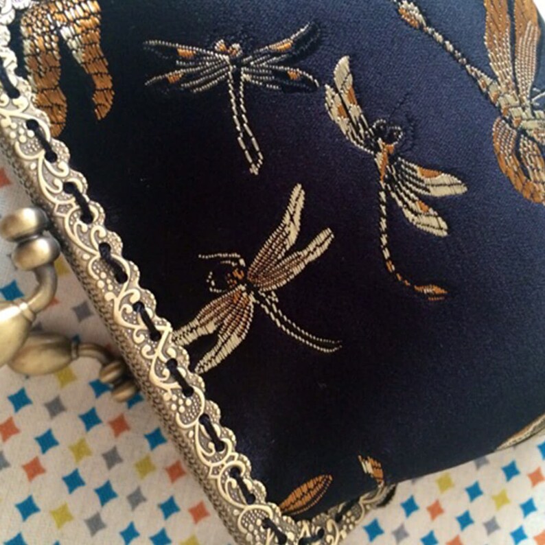 Vintage Kiss Lock Dragonfly Coin Purse-Handmade Coin Purse For Women