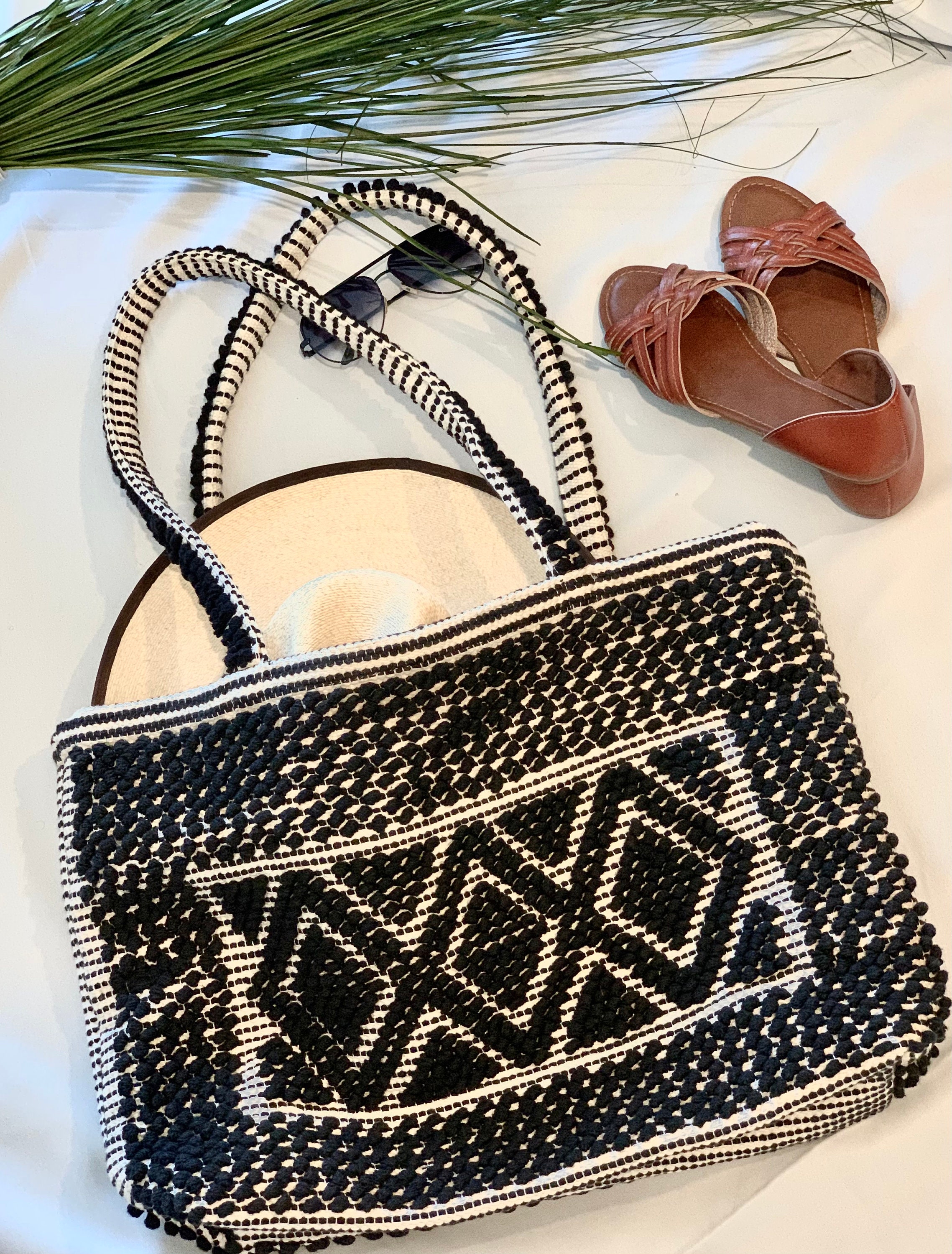 Boho chic bag Tote bag Hand woven tote bag Tote bag Etsy