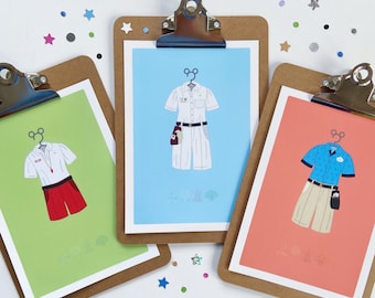 Art Print | CEP and DCP Lifeguard, Custodial and Character Attendant Costumes | Designed by Believers, Dreamers & You.