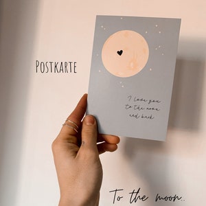 Postkarte "i love you to the moon & back"