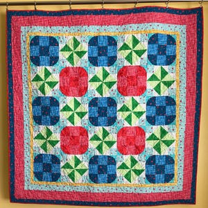 Modern quilt pdf-patroon - Berry patch quilt pdf-patroon